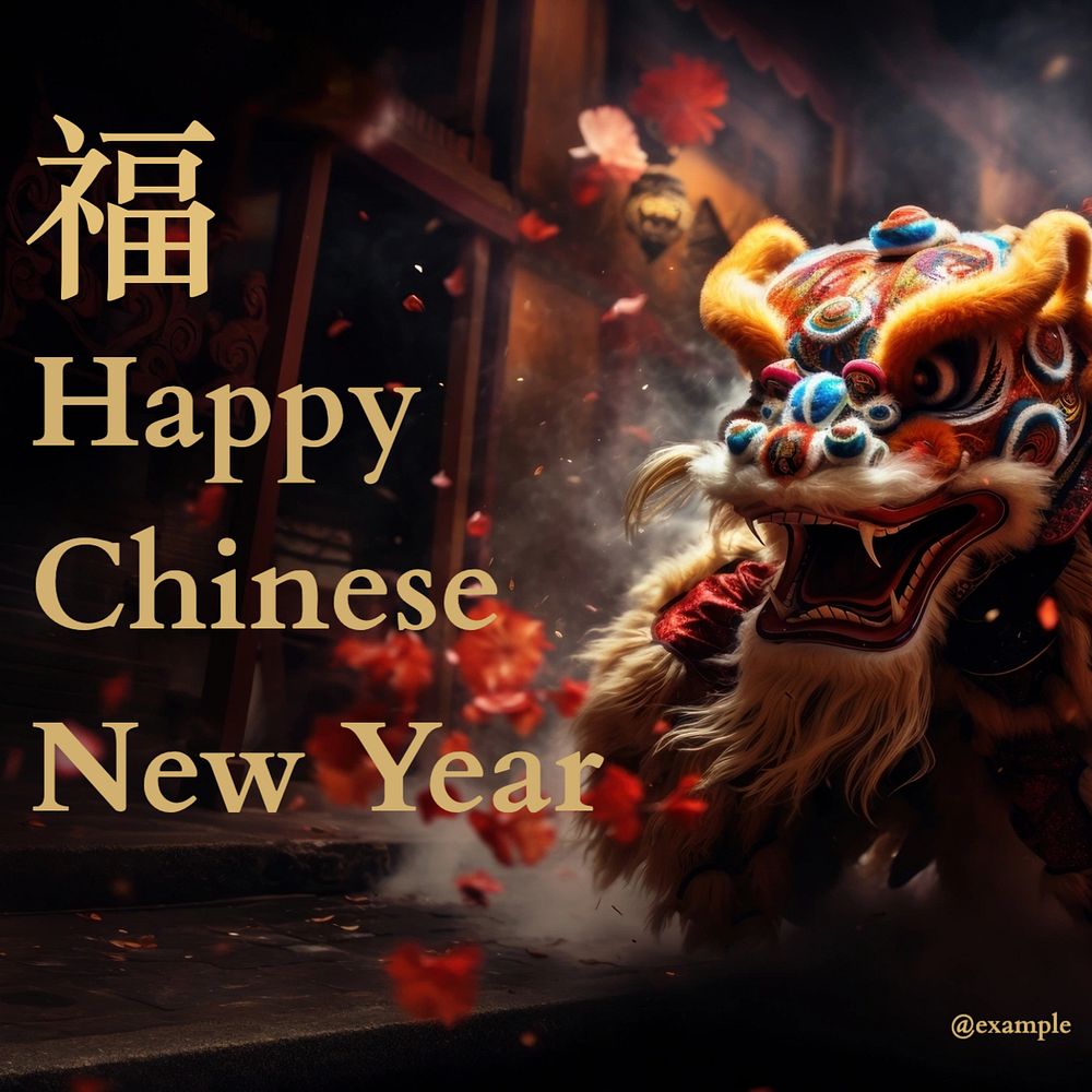 Chinese New Year Instagram post template