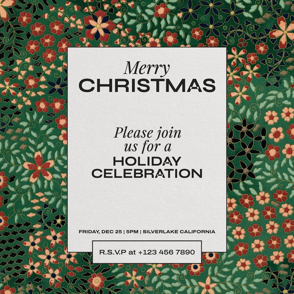 Christmas celebration Instagram post template