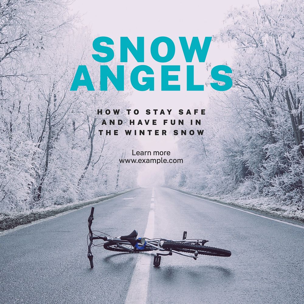 Snow angels Instagram post template