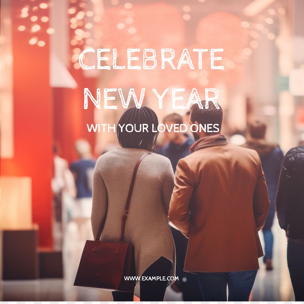 New Year celebration Instagram post template