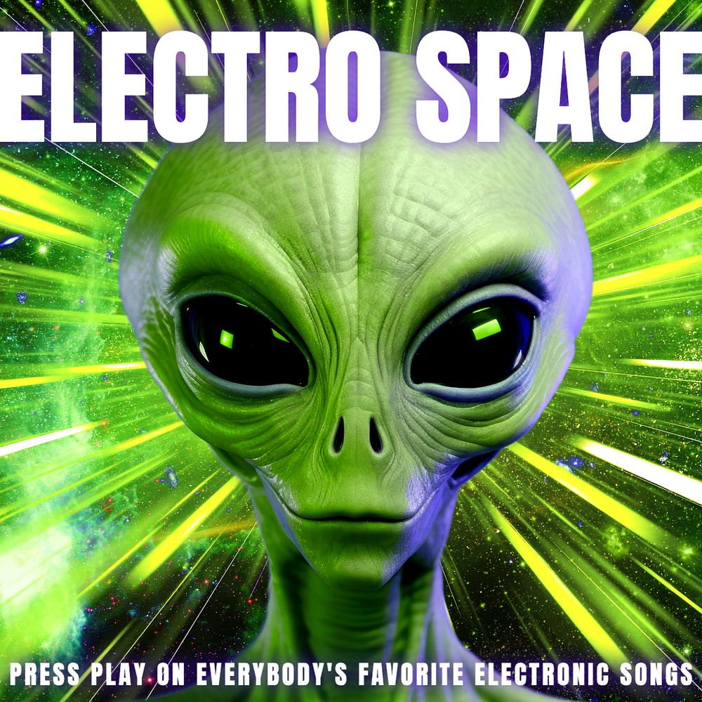 Electro music cover template