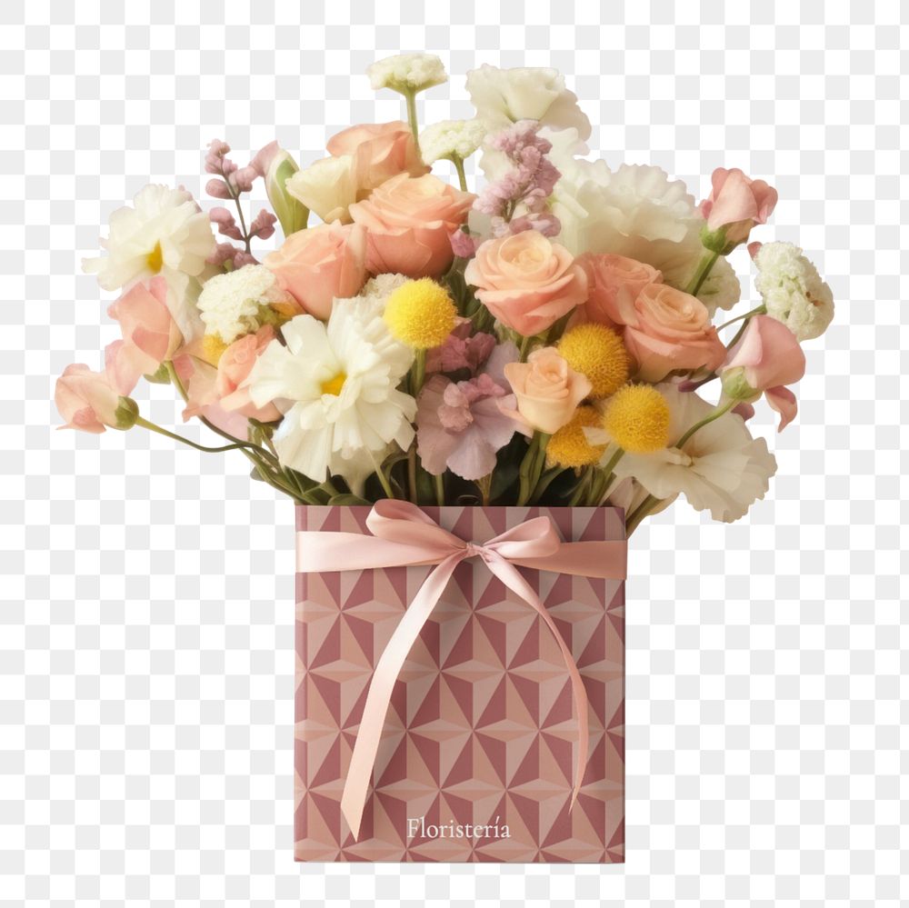 Flower bouquet, small business mockup