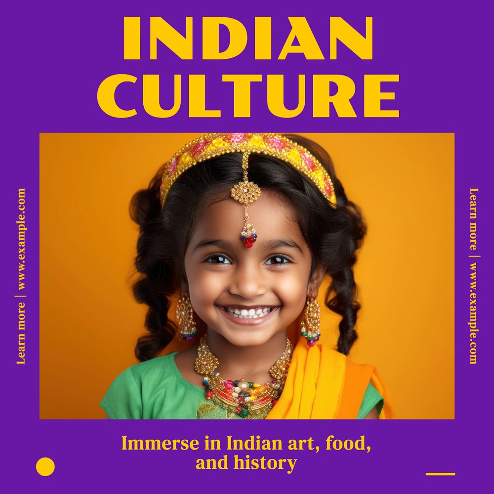 Indian culture Instagram post template