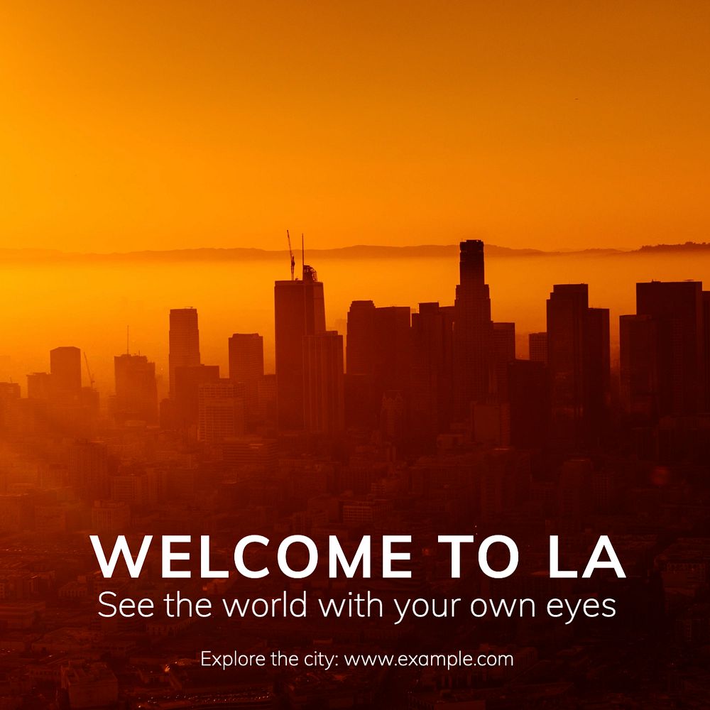 Welcome to LA Instagram post template