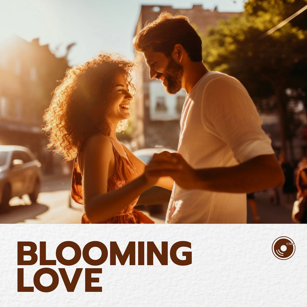 Blooming love playlist cover template