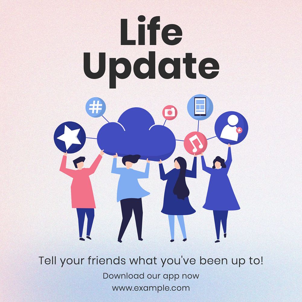 Life update Instagram post template