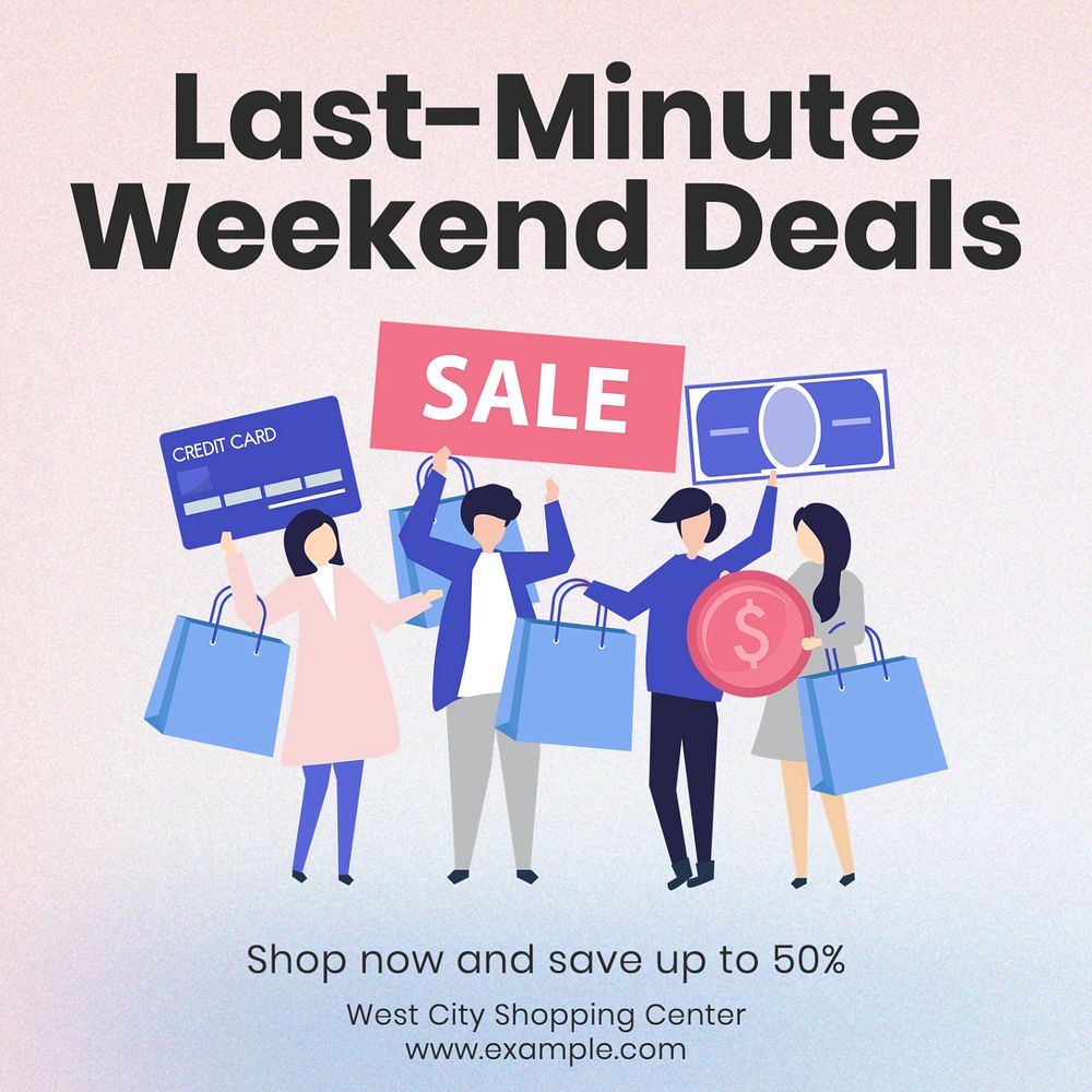 Weekend deals Instagram post template