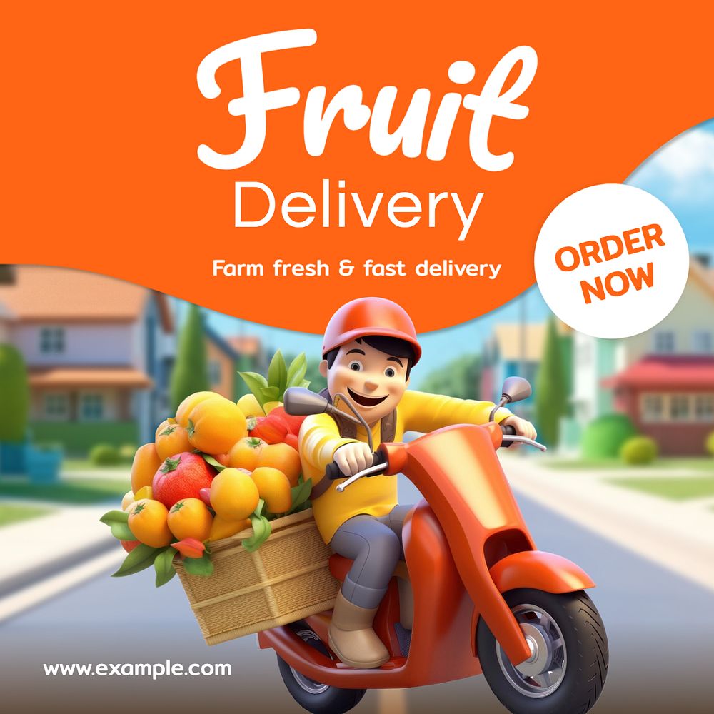 Fruit delivery Instagram post template