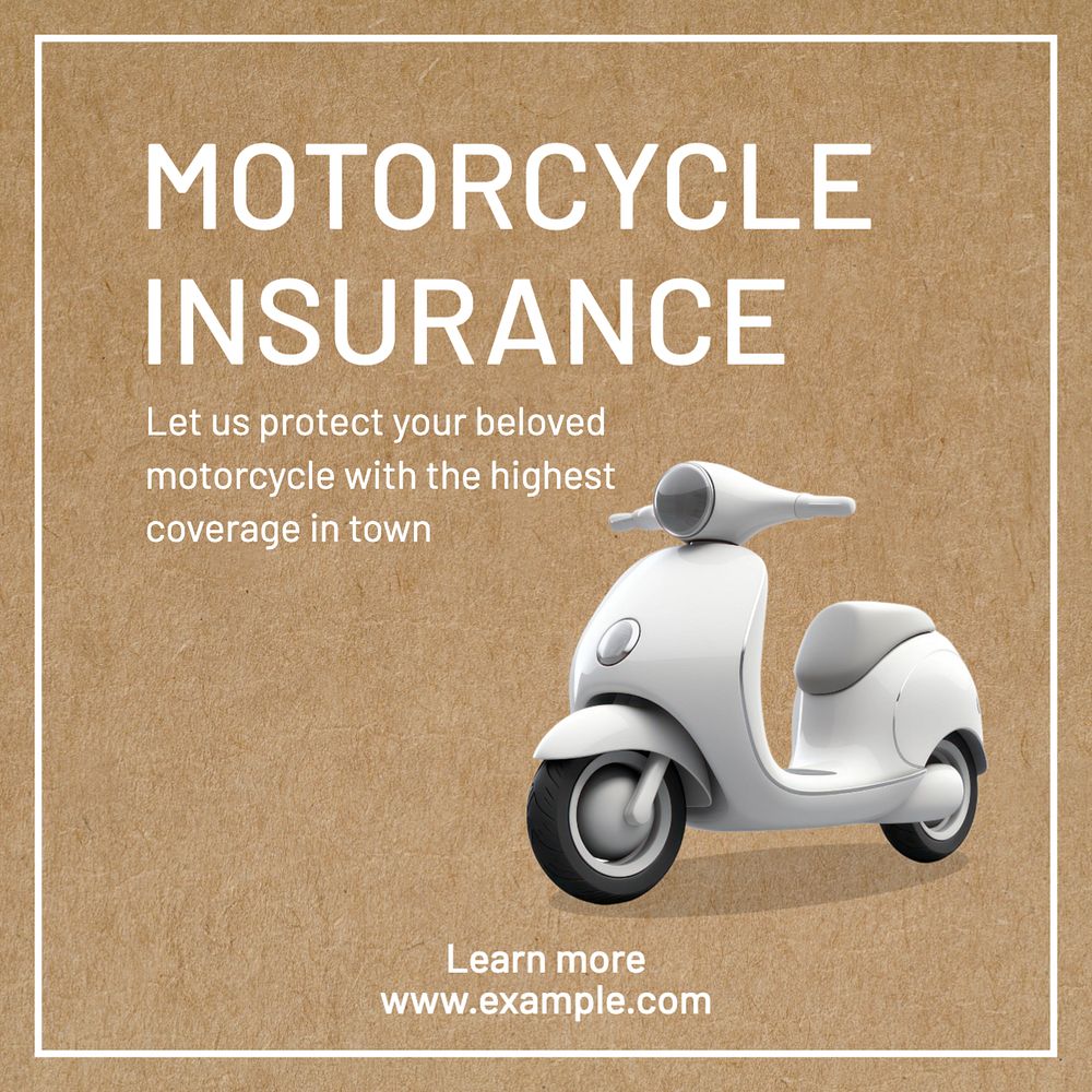 Motorcycle insurance Instagram post template