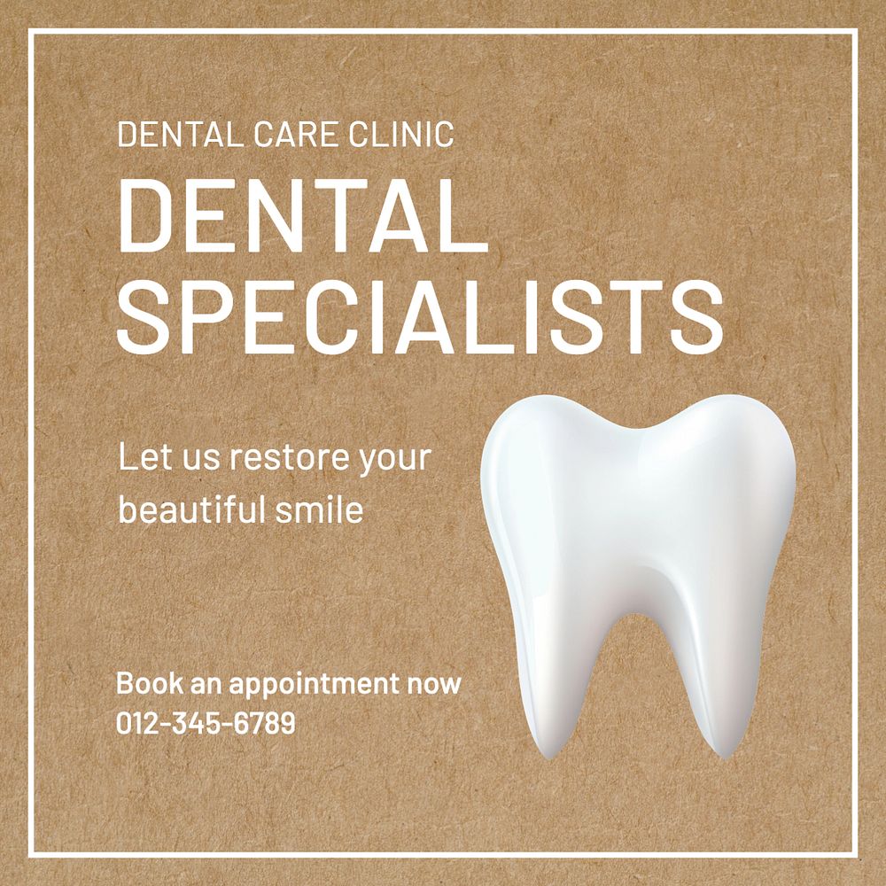 Dental specialists Instagram post template