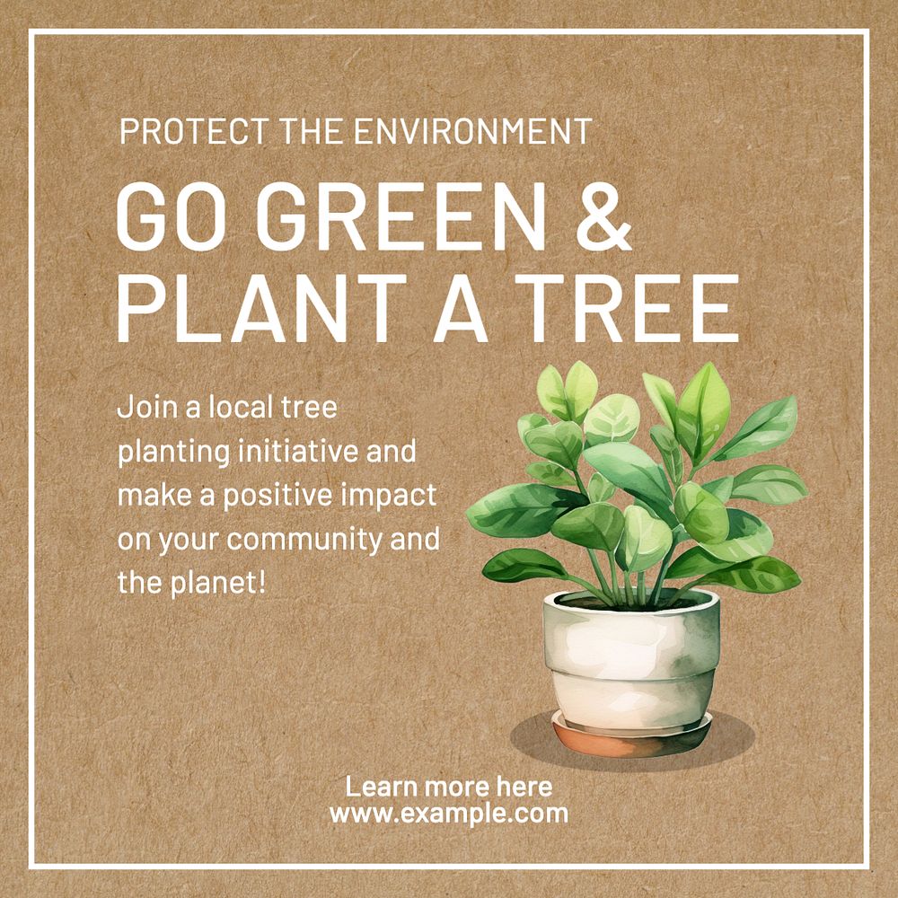 Plant a tree Instagram post template