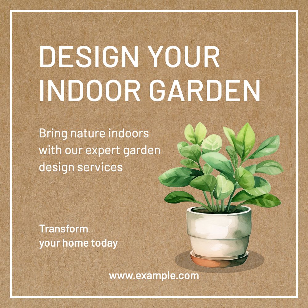 Design your garden Instagram post template