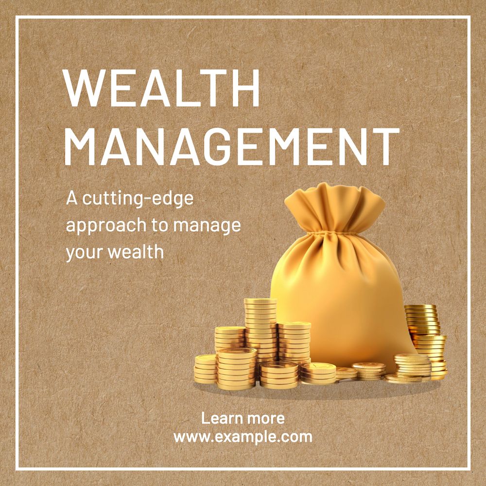 Wealth management Instagram post template