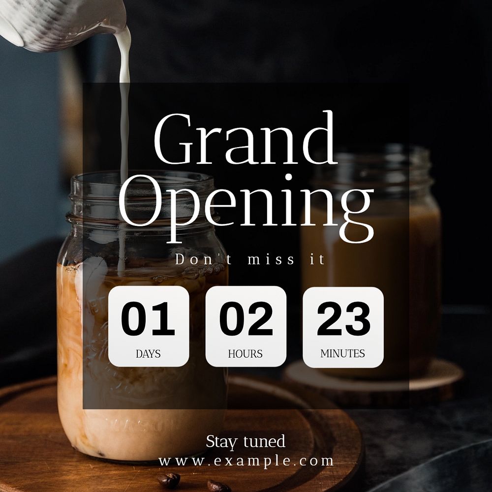 Grand opening Instagram post template