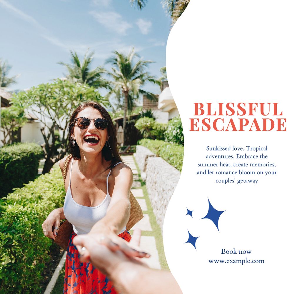 Blissful escapade Instagram post template