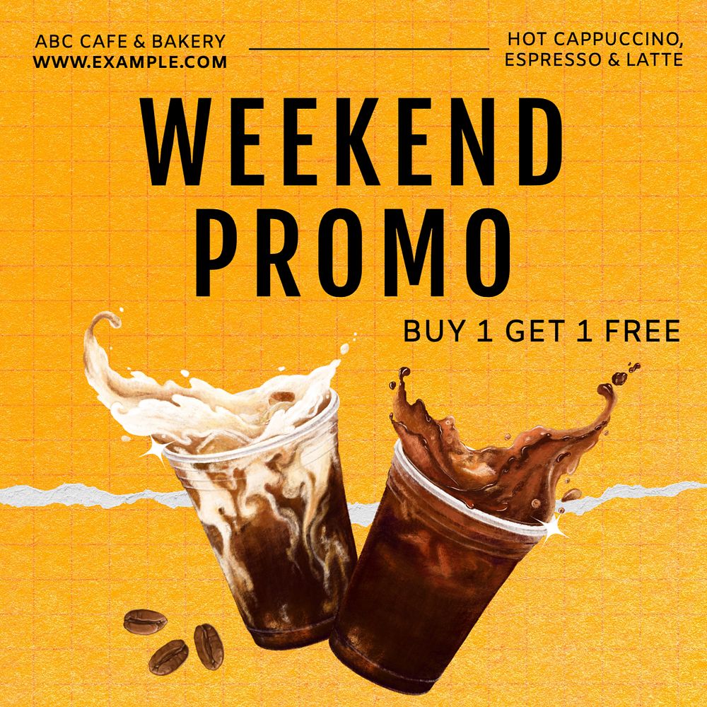 Weekend promotion Instagram post template