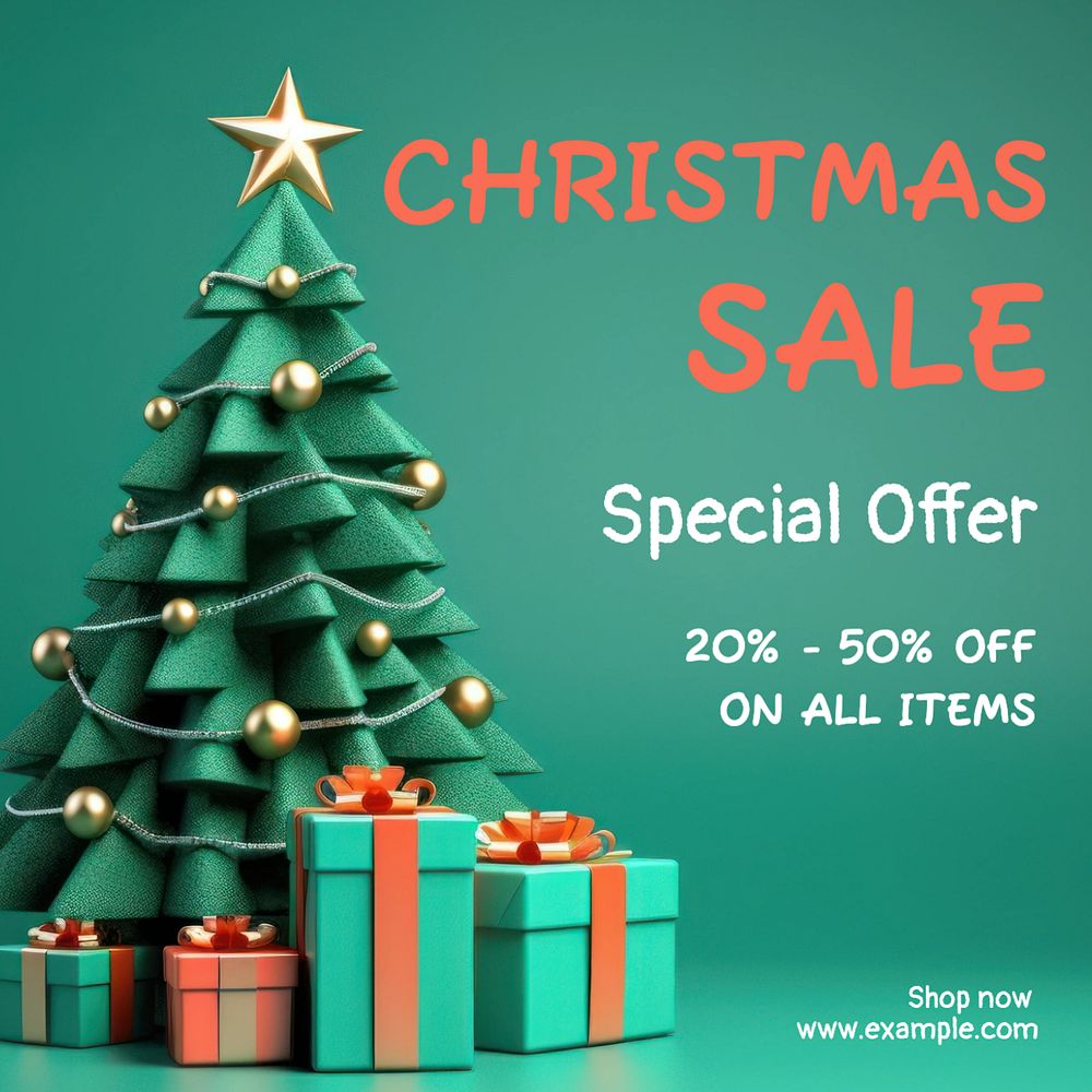 Christmas sale Instagram post template