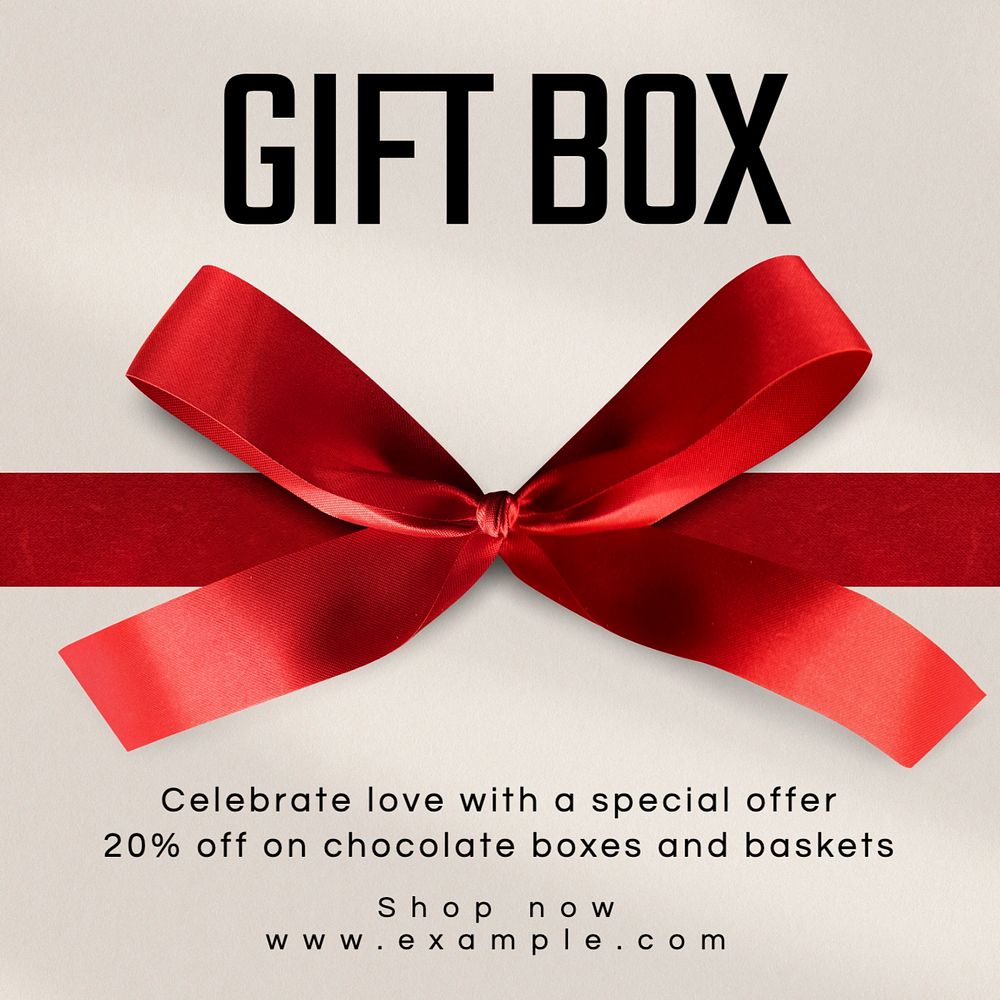 Gift box Instagram post template