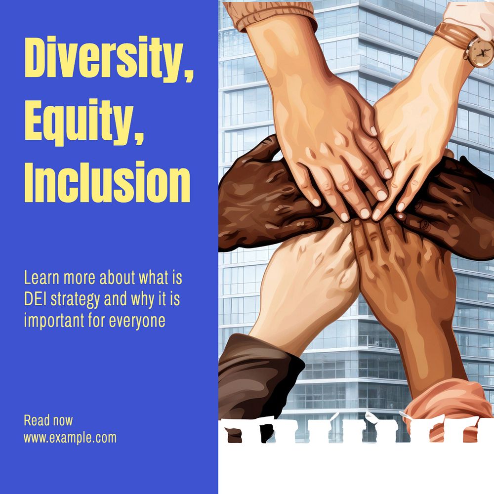 Diversity, equity, inclusion Instagram post template