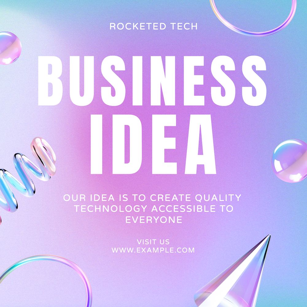 Business idea Instagram post template