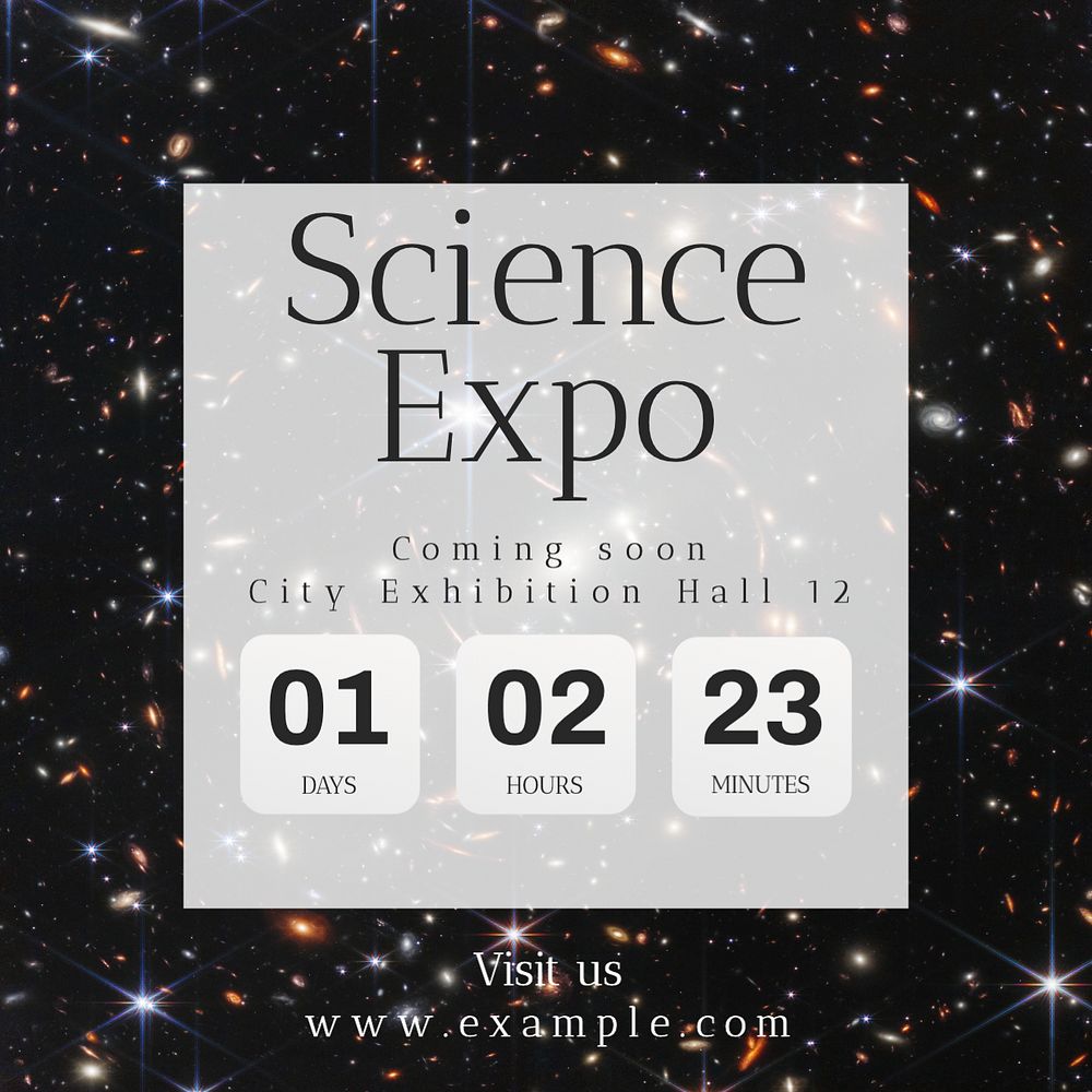 Science expo Instagram post template