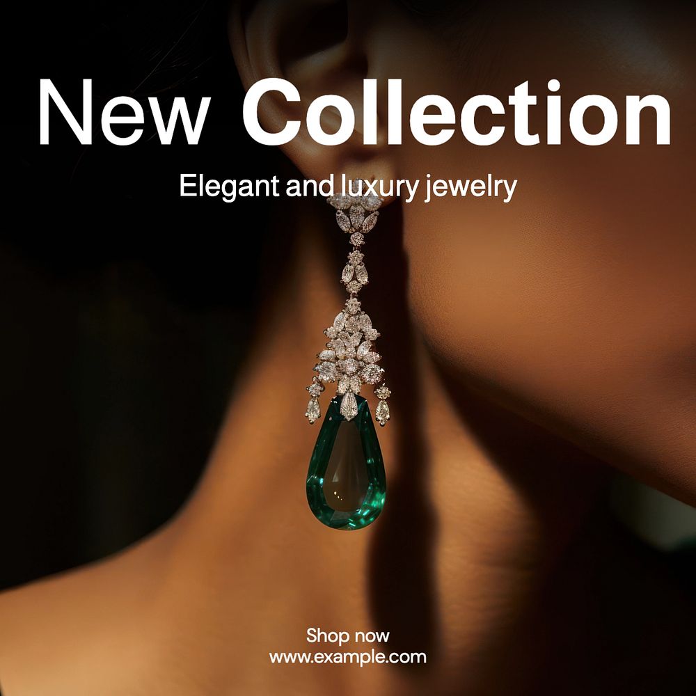 New jewelry collection Instagram post template