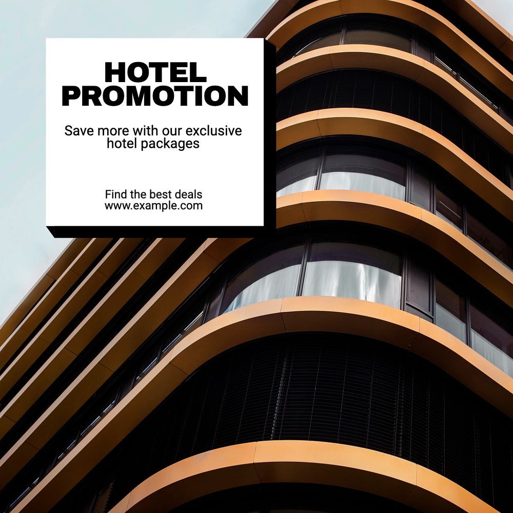 Hotel promotion Instagram post template