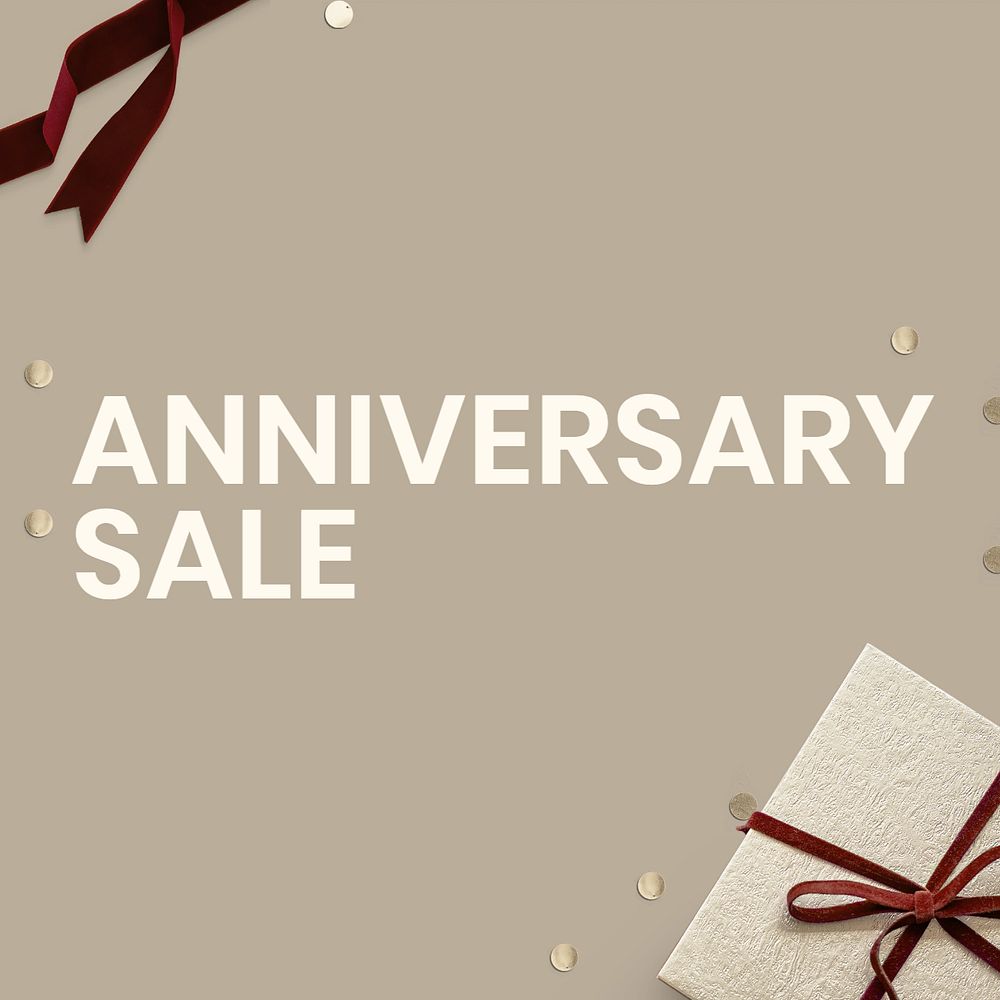 Anniversary sale Instagram post template