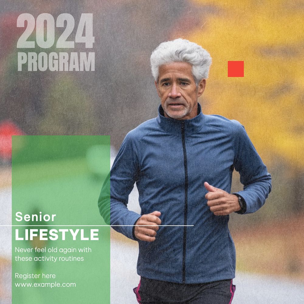 Senior lifestyle Instagram post template