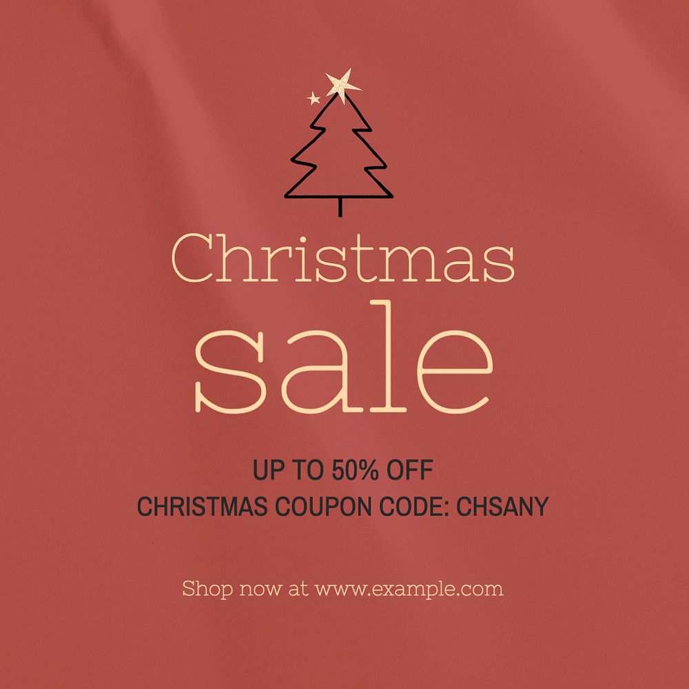 Christmas sale Instagram post template