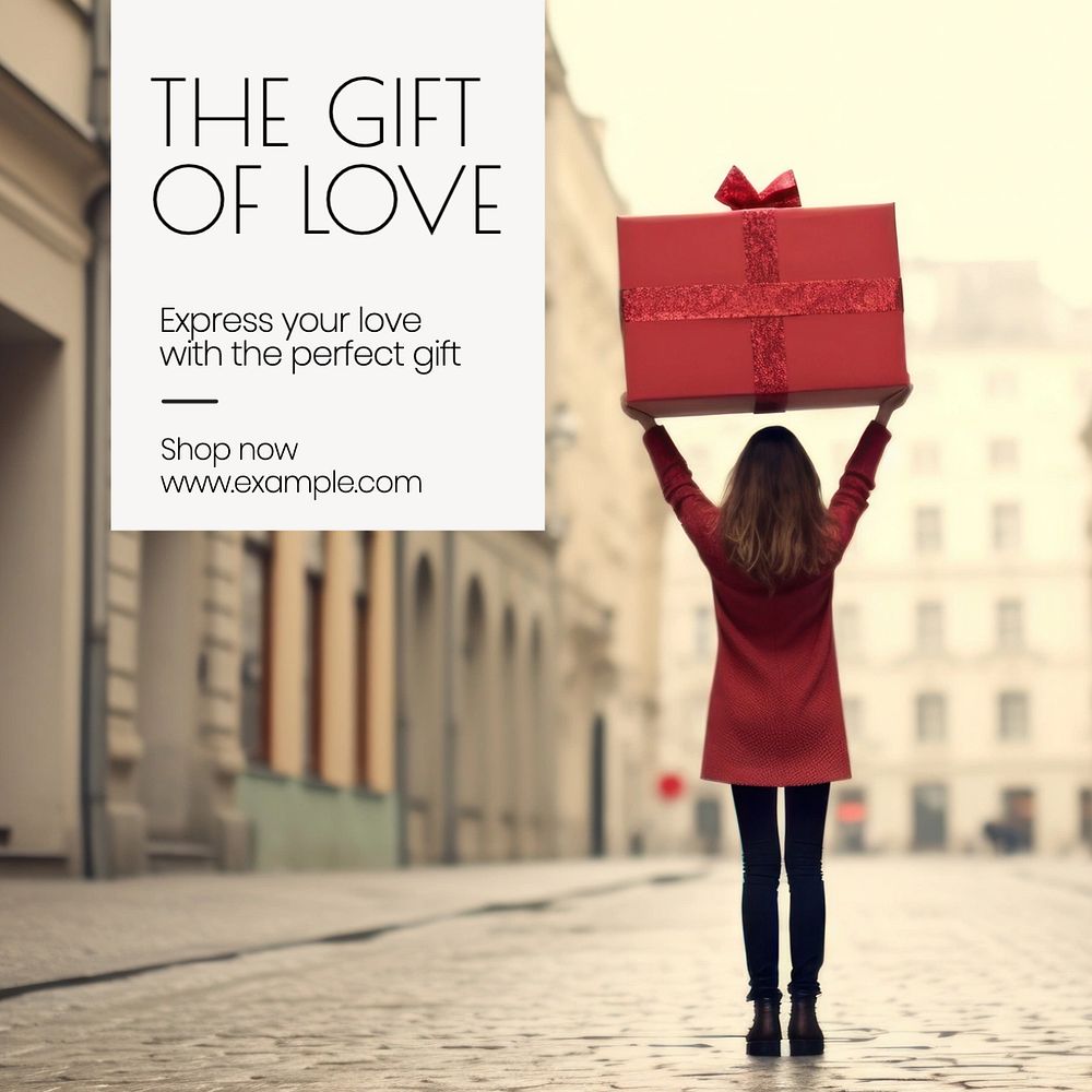 Gift of love Instagram post template