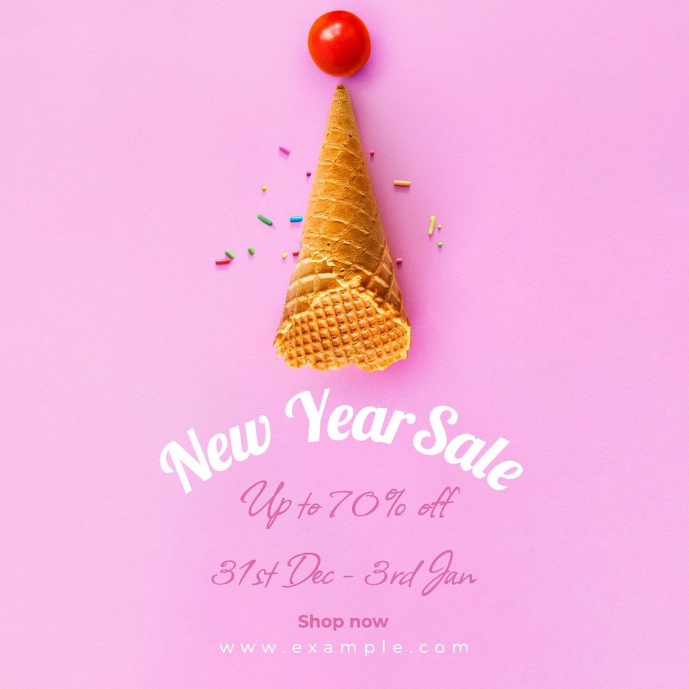 New Year sale Instagram post template