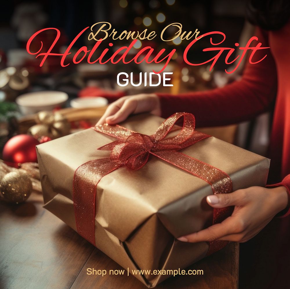 Holiday gift guide Instagram post template