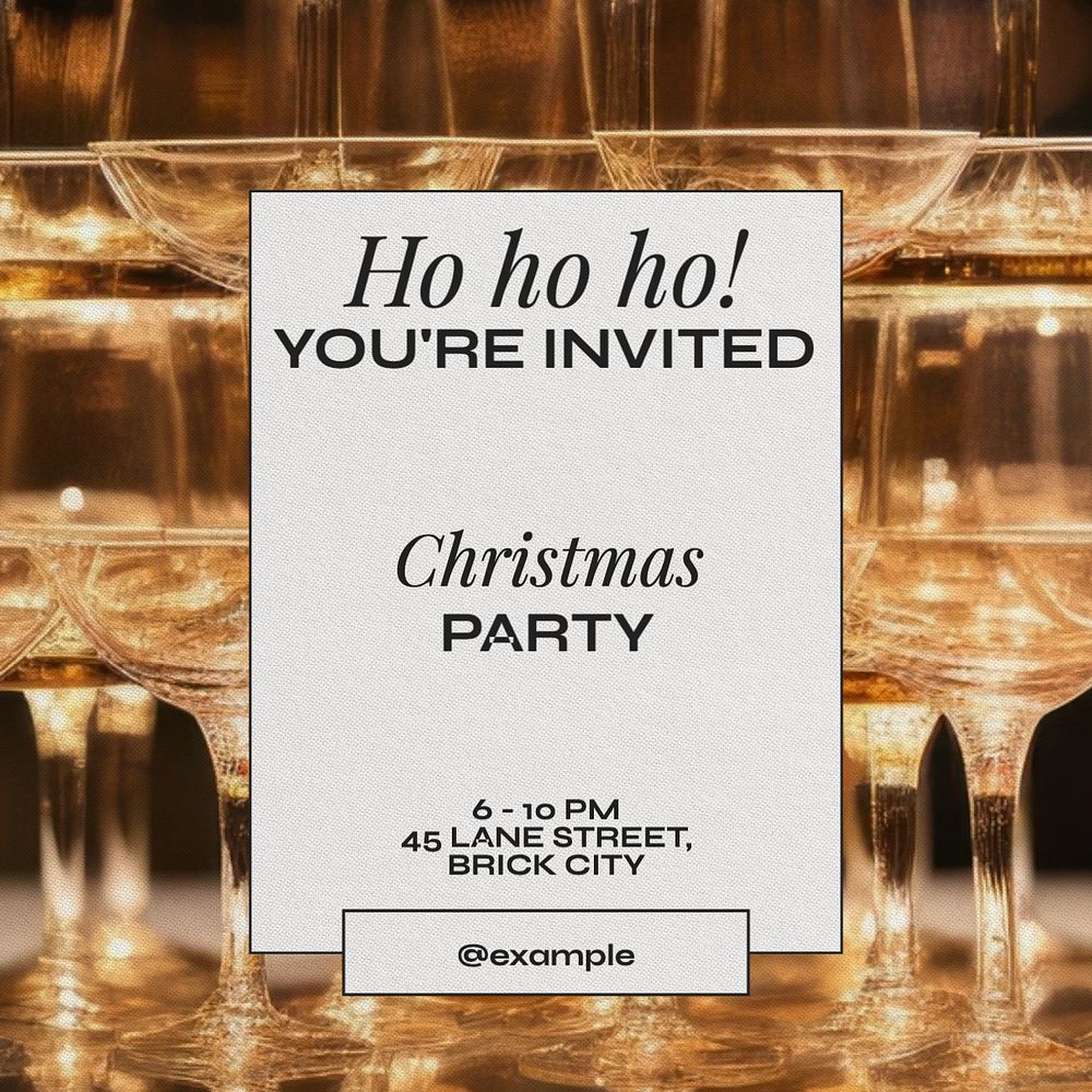 Christmas party Instagram post template