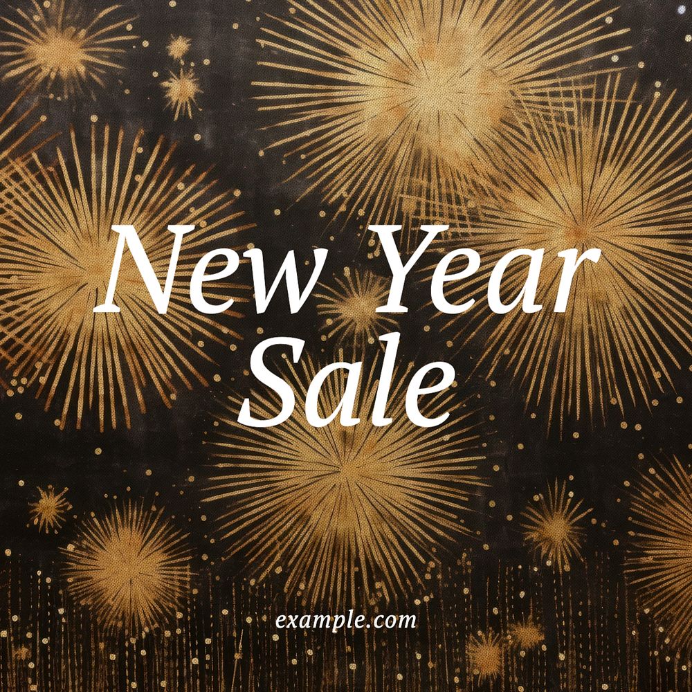 New Year sale Instagram post template