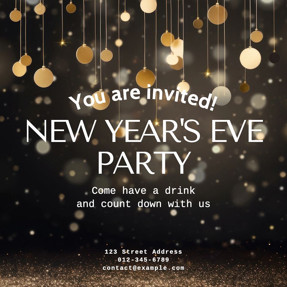 New Year Party Instagram post template