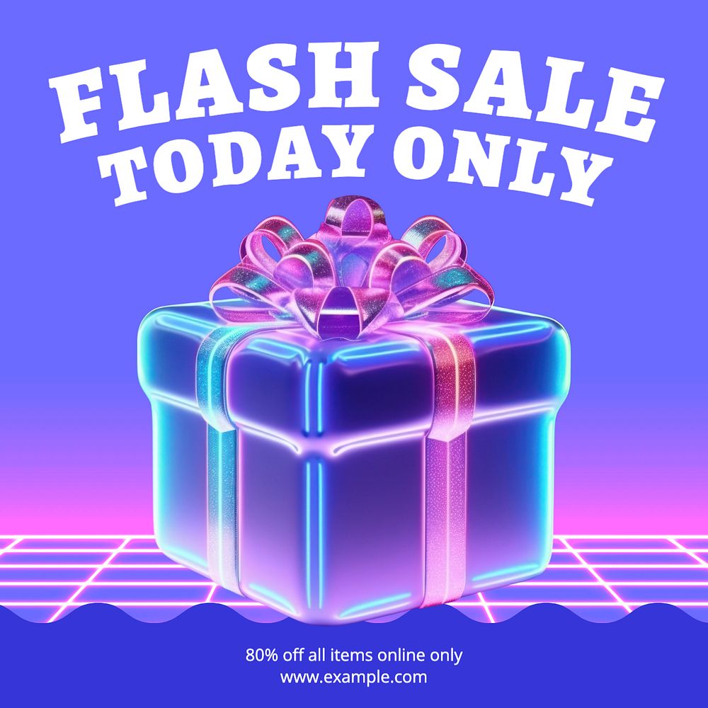 Flash sale Instagram post template