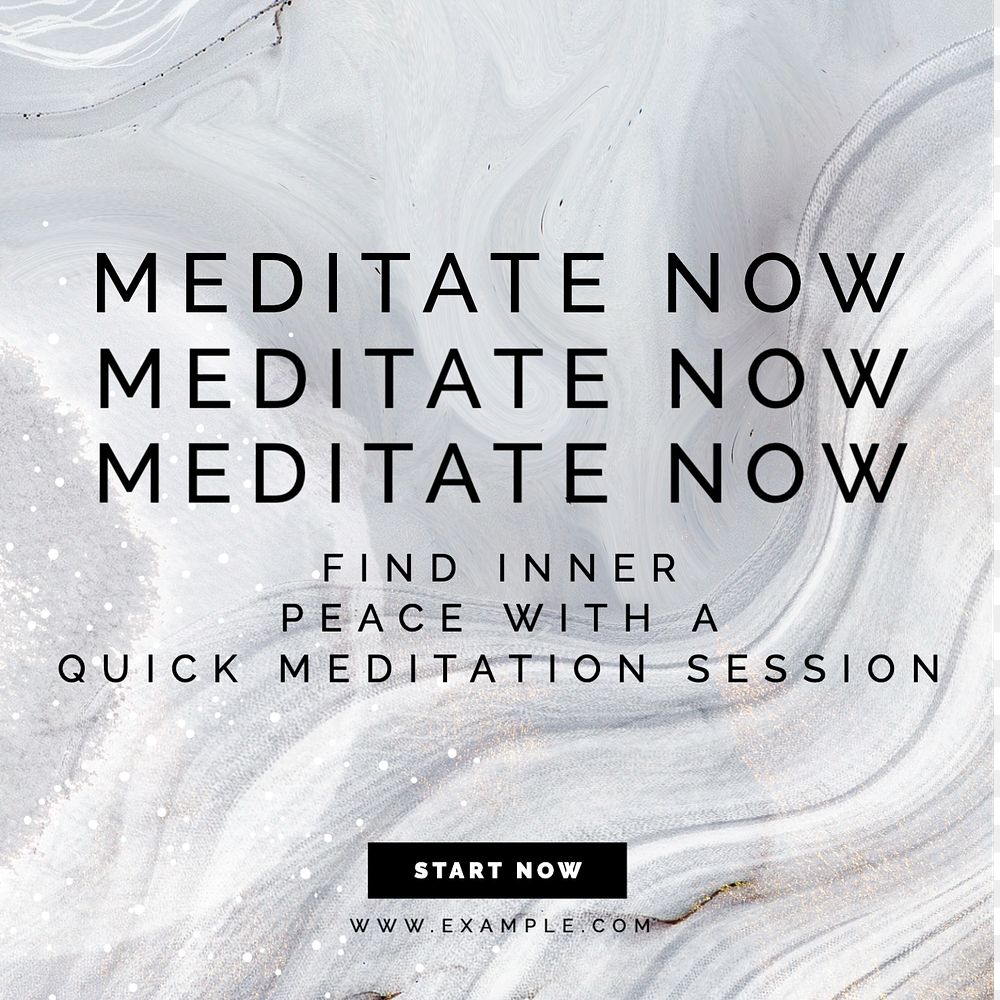 Meditate now Instagram post template