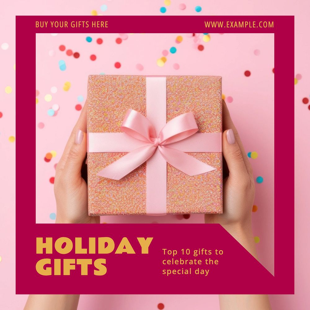 Holiday gifts Instagram post template