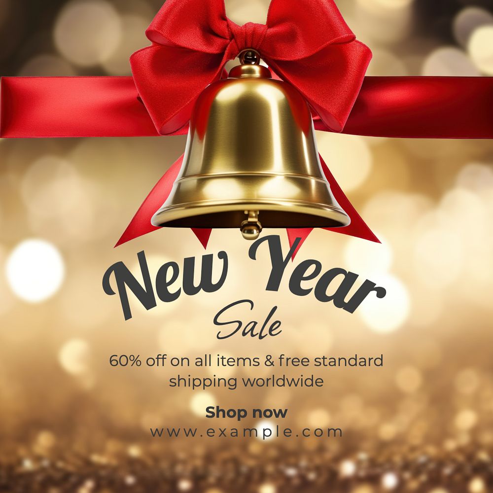 New Year sale Instagram post template