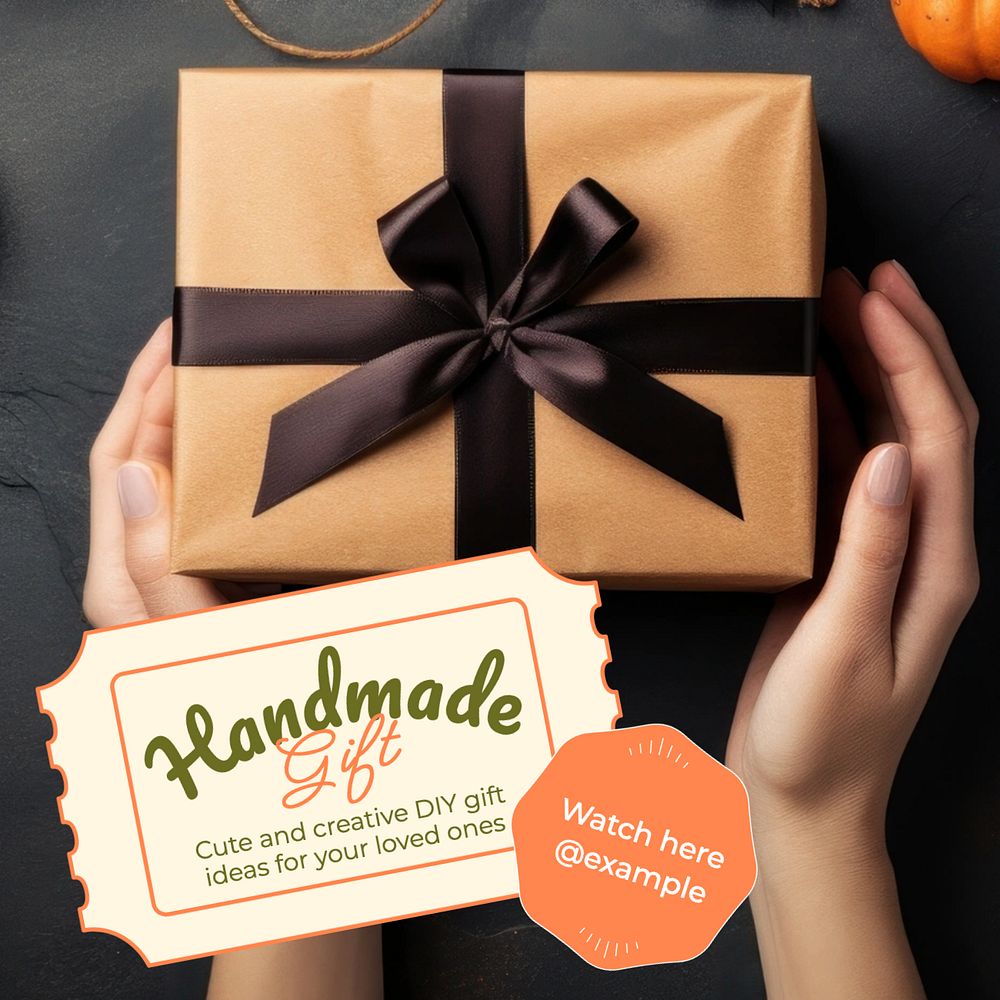 Handmade gift Instagram post template