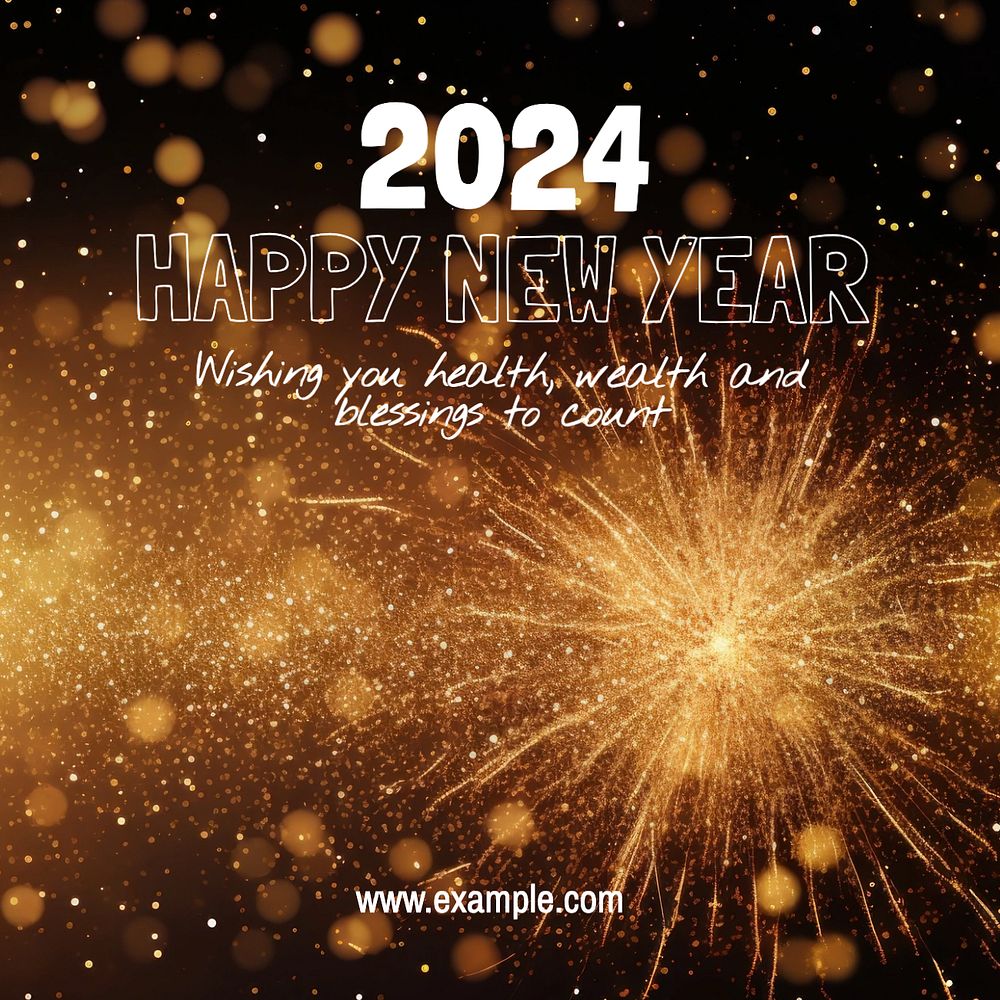 New year 2024 Instagram post | Premium Editable Template - rawpixel