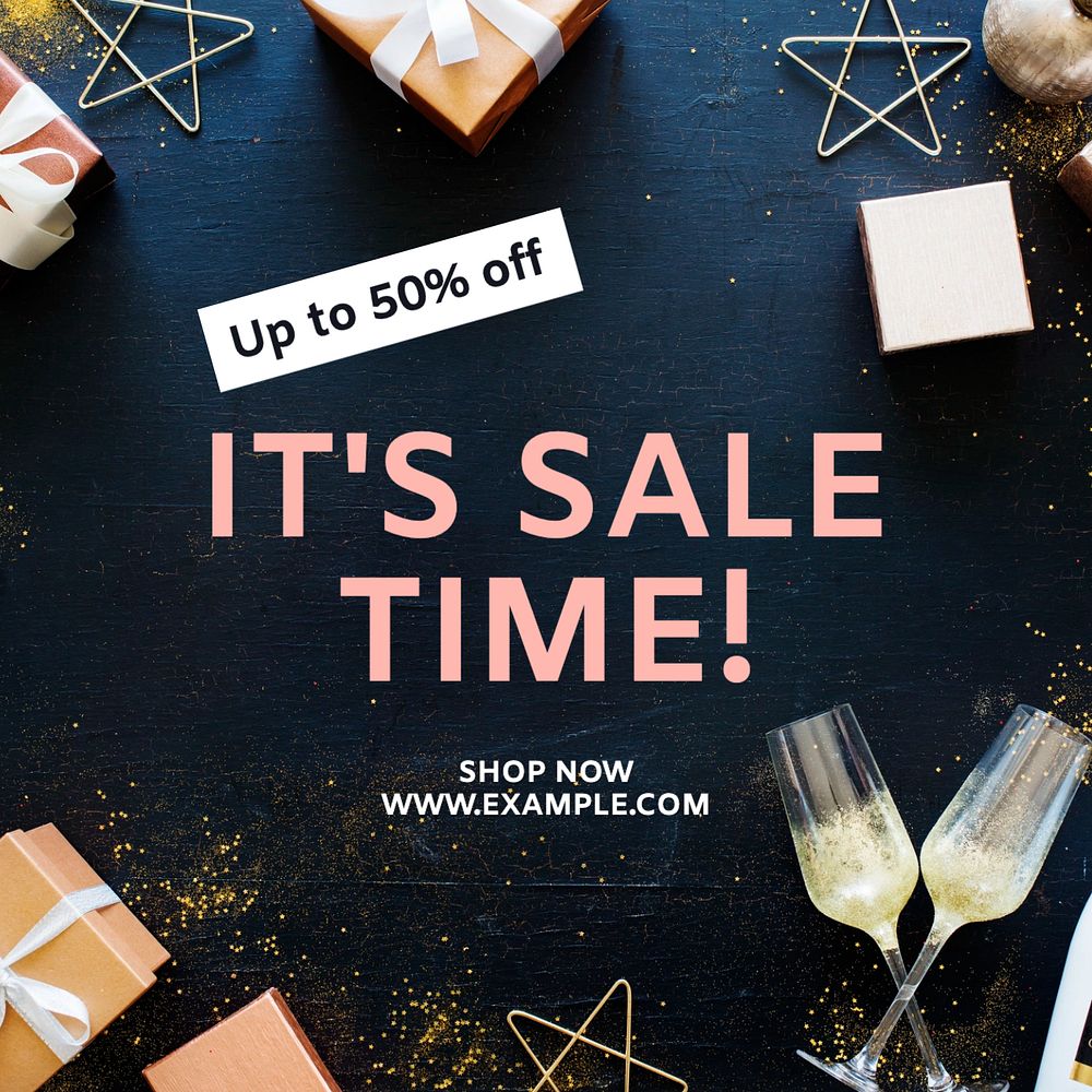 Sale time Instagram post template