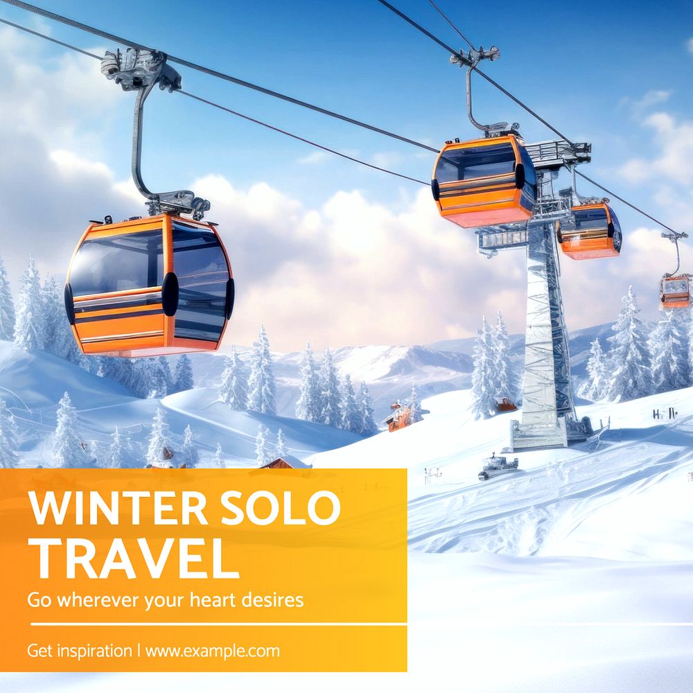 Winter Solo Travel Instagram post template