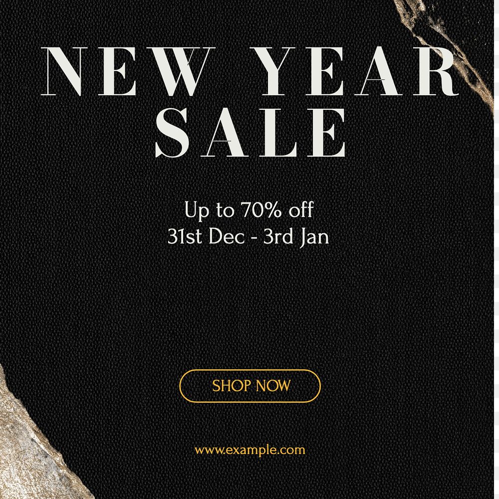 New Year sale Instagram post template