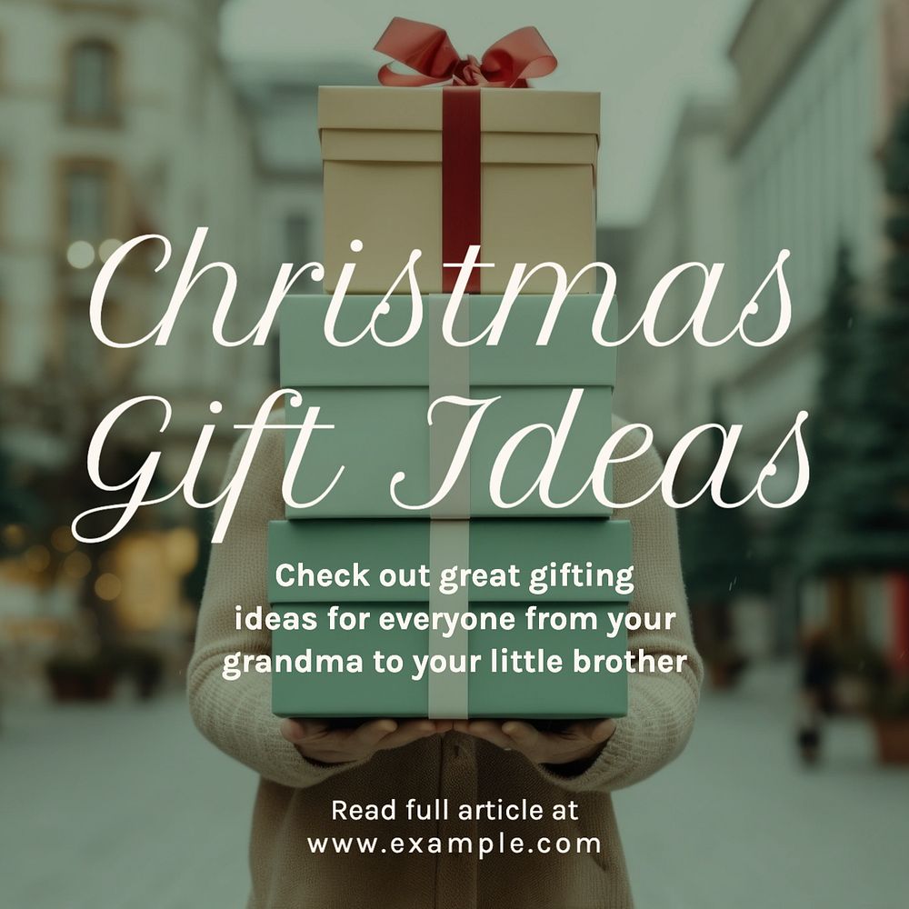 Christmas gift Instagram post template