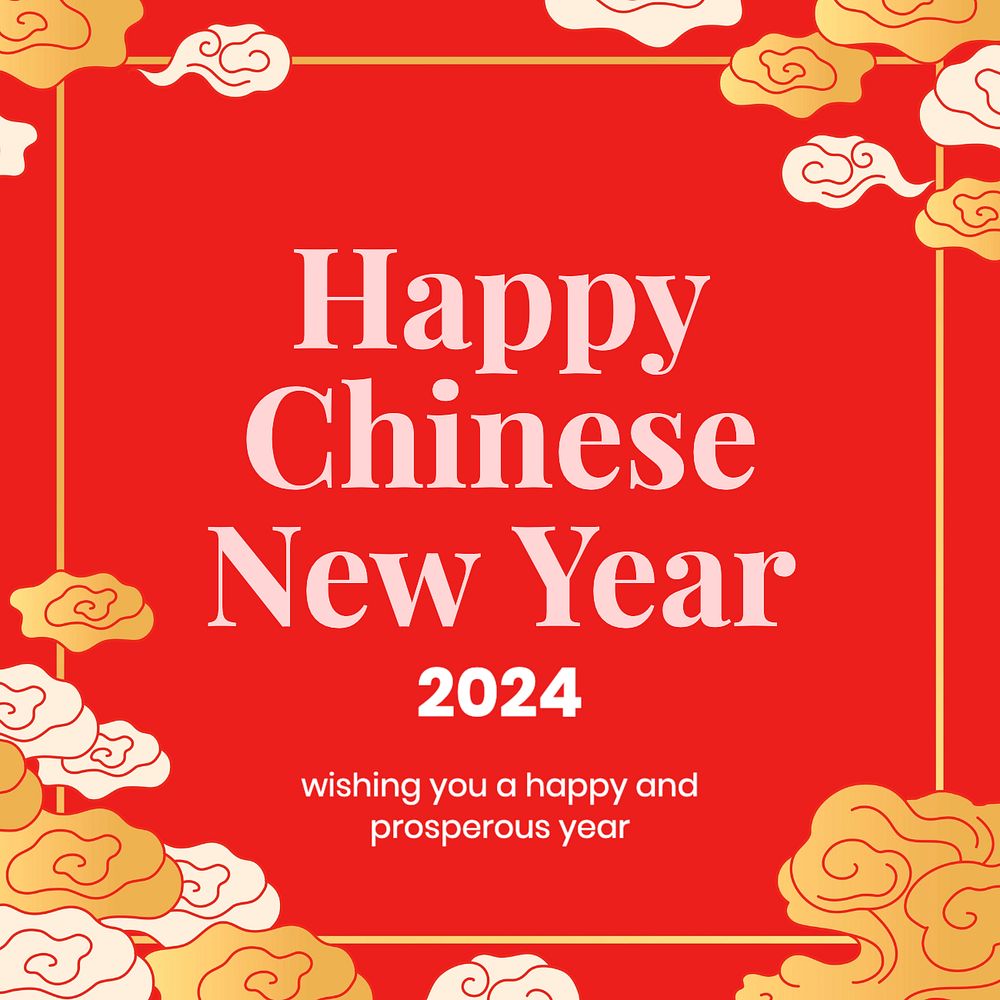 Chinese New Year Instagram post template