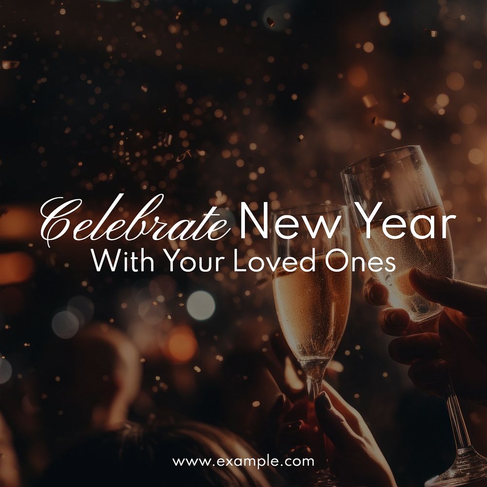 New Year celebration Instagram post template