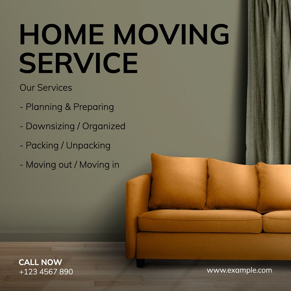 Home moving service Instagram post template