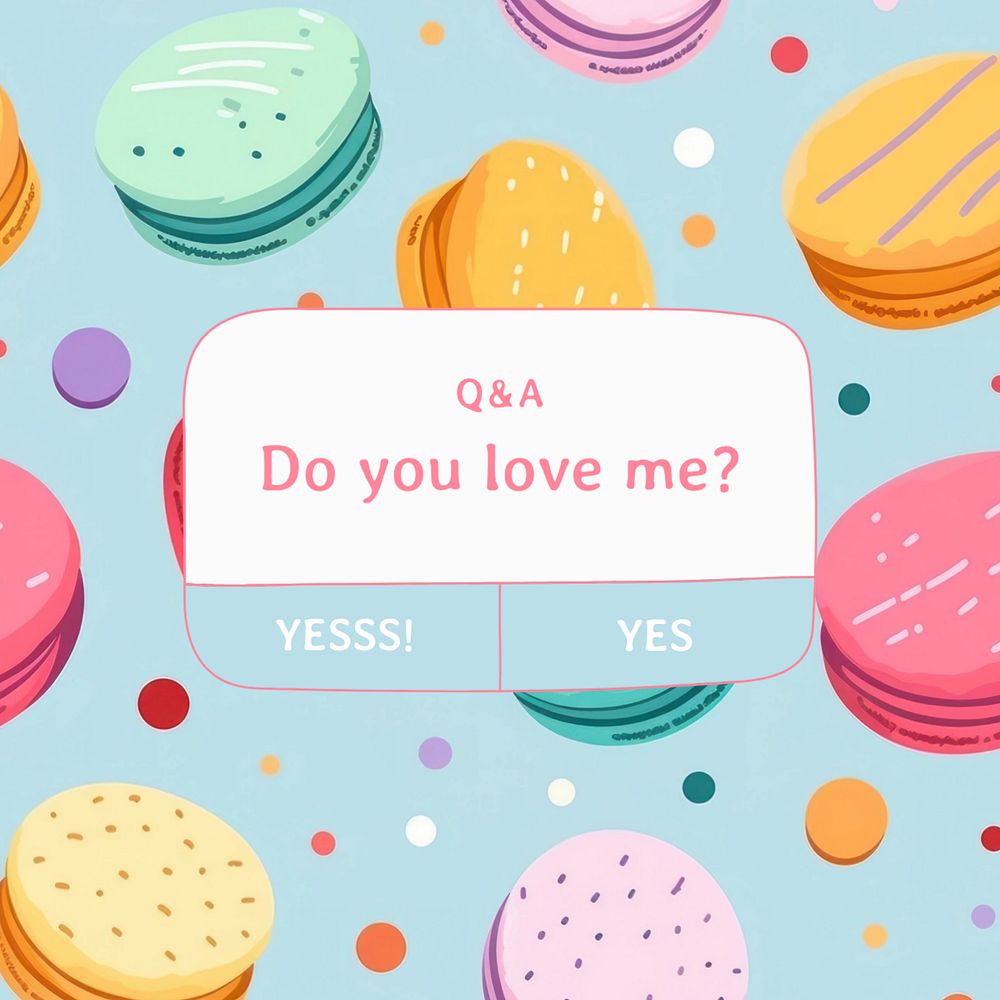 Love q&a Instagram post template